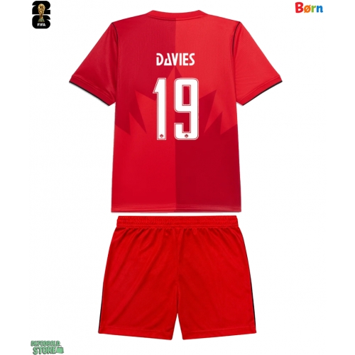 Canada Alphonso Davies #19 Replika Babytøj Hjemmebanesæt Børn VM 2026 Kortærmet (+ Korte bukser)